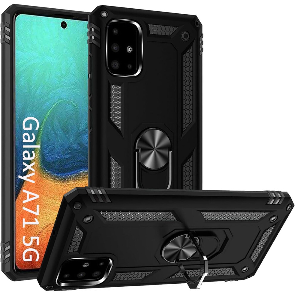 A71 5G Case Military-Grade Protective Cover With Ring Black 952399368011