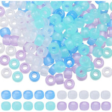 Glow-in-Dark Pony Beads Blue Purple 6x9mm 800 pcs