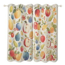 Fruit Pattern Curtains Eco-Friendly 2 Panel Set