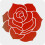 Rose Flower Stencil Reusable 12x12 Inch White 1