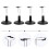Action Figure Stand Black 8-Pack 4.0 x 2.2 x 0.8 in 8