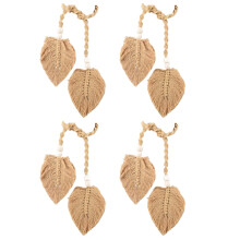 Leaf-Shaped Curtain Tiebacks Set of 4