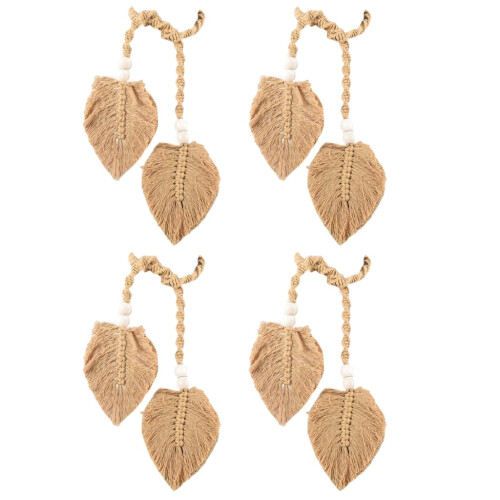 Leaf-Shaped Curtain Tiebacks Set of 4