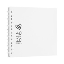 Wit baby-herinneringsalbum, handgemaakt scrapbooking-dagboek met