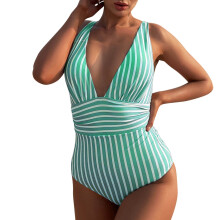 Women's Green Sport One-Piece Swimsuit