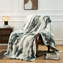 Couverture en fausse fourrure verte 60 x 80 pouces