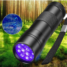 UV-Schwarzlicht-Taschenlampe 395 nm, wiederaufladbar, tragbar