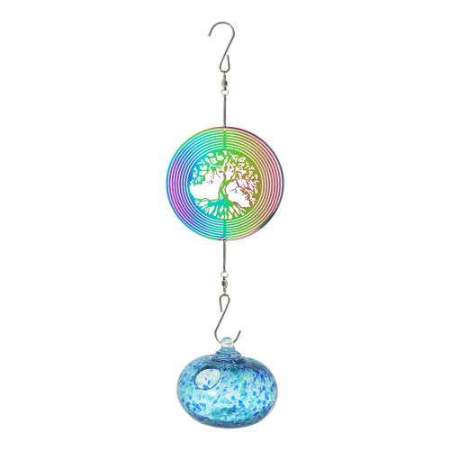 Hand-Painted Hummingbird Wind Chime Bird Feeder