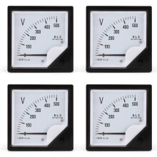 4X 6L2 Voltmeter AC 500V Pointer Typ Spänningsmätare Mekanisk Header