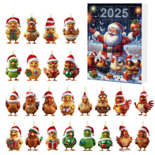 Calendrier de l'Avent de Noël avec décoration panda en acrylique (1 pièce)