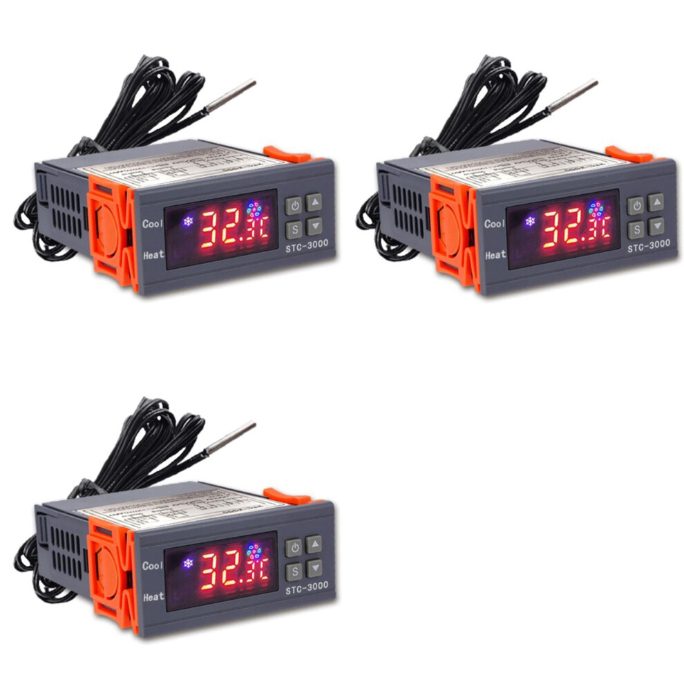 3X Stc-3000 High Precision Digital Thermostat For Incubator Temperature Controller Thermoregulator Heating Cooling 220V 6032896346812