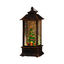 Lampe de nuit boule de Noël avec LED et paillettes 200 ml