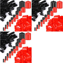 600 Pieces Rubber End Caps Flexible Screw Cap Thread Bolt Protector Caps Covers Black Red Plastic Screw Caps in 9 Size