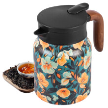 Vintage Flower Teapot Stainless Steel 33.82 oz Vacuum
