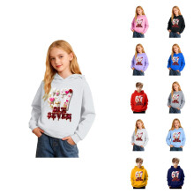 Boys graphic print hooded sweatshirt long sleeve pullover