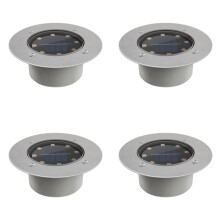 4X Solar Ground Lights Outdoor Solar Waterproof LED Light for Garden Yard Step and Walkway Warm White LED Solar Lights