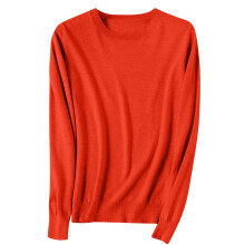 Women's Cotton Sweater Long-Sleeve Crewneck Solid Color