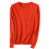 Women's Cotton Sweater Long-Sleeve Crewneck Solid Color 1