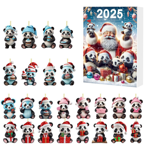 Panda Acrylic Christmas Countdown Calendar 2025