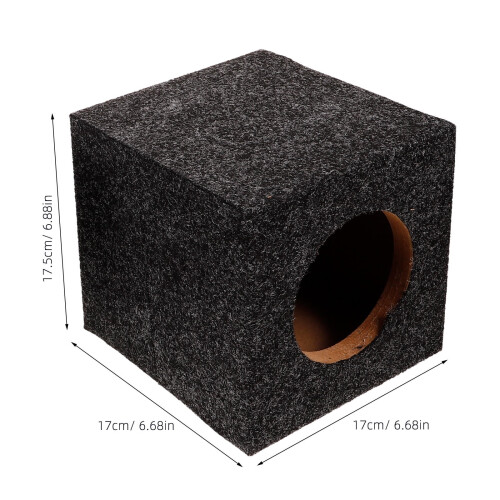 Car Subwoofer Box DIY Accessory 1 Pair Black Wood 1