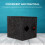 Car Subwoofer Box DIY Accessory 1 Pair Black Wood 8