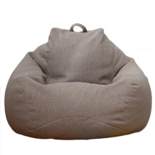 Housse de pouf Lazy Lounge en tissu uni marron