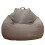 Housse de pouf Lazy Lounge en tissu uni marron 1