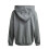 Women's solid grey hooded sweatshirt with zipper and 8