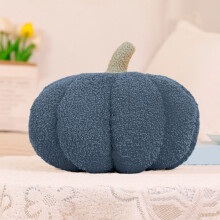 Coussin citrouille en peluche 3D en sherpa pour canapé