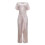Rosa kveldsjumpsuit med bare skuldre til dame 7