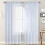 Rideaux semi-transparents unis en polyester et nylon (1 paire) 1