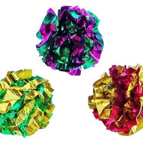 Kattleksaker Mylar Crinkle Balls för innekatter 12-pack 2