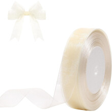 Transparant organza lint, 3/4 inch breed, 50 yards