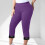 Plus size højtaljede capri-leggings til kvinder L-5X 3