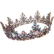 Bridal Crown Vintage Queen Rhinestone Crown 16x16cm