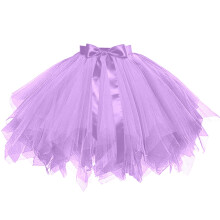 Women's Boneless Tulle Skirt Lace Up Purple