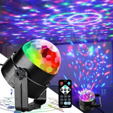 LED-Partykugel-Lichterkette mit sprachgesteuerter USB-Fernbedienung (1 Stück)