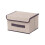 Boîte de rangement pliable extra large en coton et lin 1