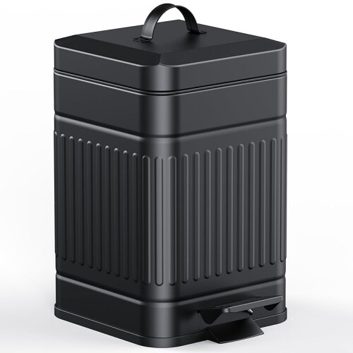 Stainless Steel Trash Can with Lid 5L