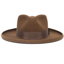 Ullhatt Vintage Fedora Bred Brätte för Herrar