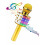 Wireless Karaoke Microphone with LED Lights 4-in-1 Gold 1