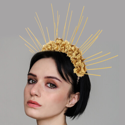 Χρυσή κορδέλα μαλλιών Lolita Headwear 1 τεμάχιο