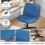 Vanity Chair with Back Blue Cross-Legged Design 4