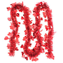 Heart-Shaped Metallic Streamer Red 2m