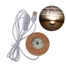 Round Wooden Base for Creative Crafts Solid Wood 1 Piece
