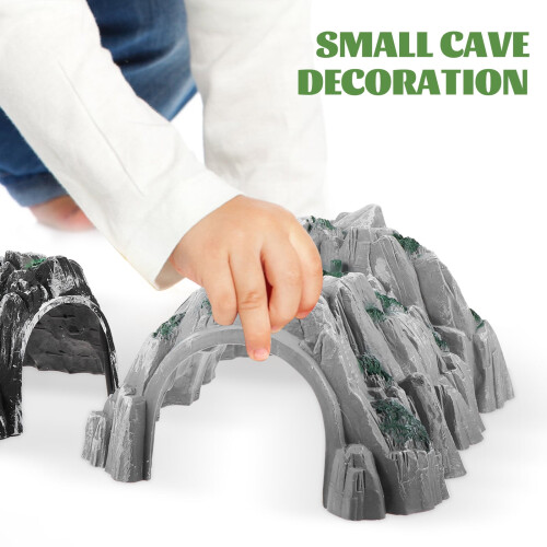 Tunel miniatural pentru trenulețe din plastic, 2 buc. 2