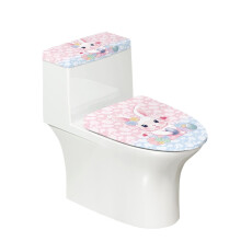 Rabbit Easter Egg Fashion for Hotel Home, Adjustable Polyester Toilet Top Cover Set, Elastic Bottom, Stretch, 2 Piece