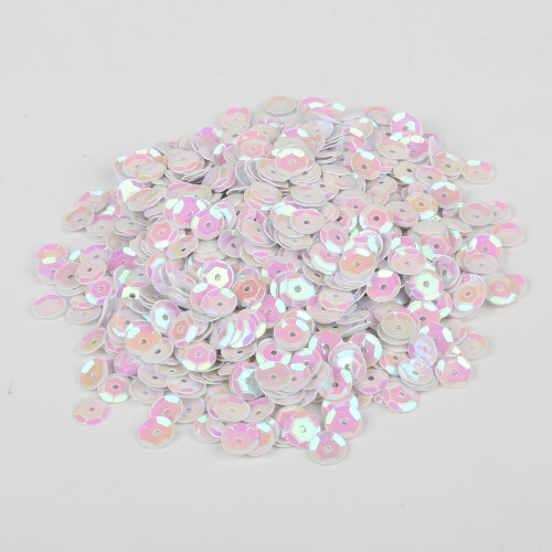 Round Loose Sequins 6mm White 4800Pcs