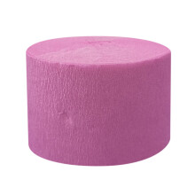 Rotolo di carta crespa rosa acceso per lavori creativi, largo 4,5 cm (1,77 pollici).