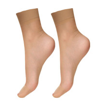 Calze da donna al ginocchio, ultra sottili, trasparenti, color kaki